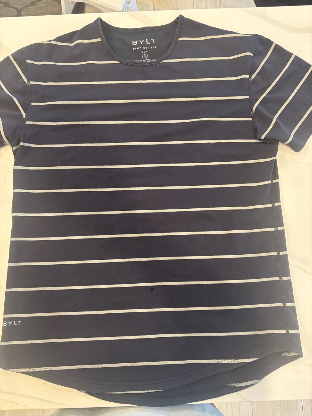 BYLT Men’s Striped Drop Cut Lux Mens Large